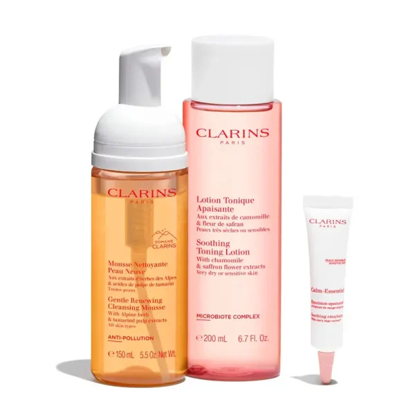 CLARINS CLEANSING ESSENTIALS LOT 4 pcs