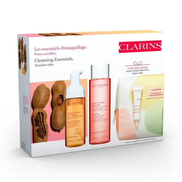 CLARINS CLEANSING ESSENTIALS LOT 4 pcs