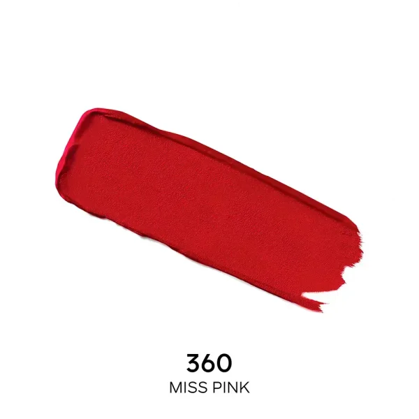 GUERLAIN KISSKISS 16H COMFORT LIGHTWEIGHT LUMINOUS MATTE lipstick #360-miss pink