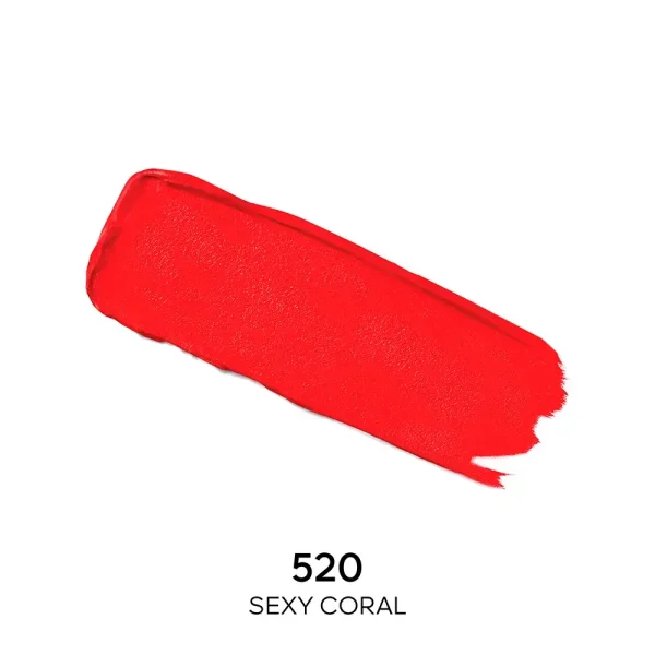 GUERLAIN KISSKISS 16H COMFORT LIGHTWEIGHT LUMINOUS MATTE lipstick #520-sexy coral