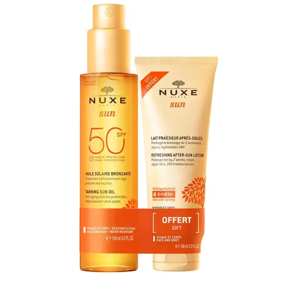NUXE SUN TANNING OIL FOR FACE AND BODY SPF50 set 2 pcs