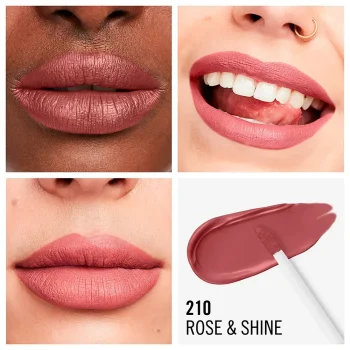 RIMMEL LONDON LASTING MEGA MATTE liquid lip color #210-rose & shine