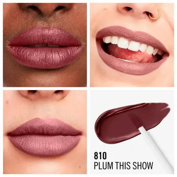 RIMMEL LONDON LASTING MEGA MATTE liquid lip color #810-plum this show