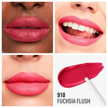 RIMMEL LONDON LASTING MEGA MATTE liquid lip color #910-fuchsia flush