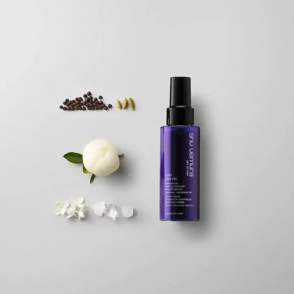 SHU UEMURA YUBI BLONDE anti-brass heat protection purple serum 90 ml