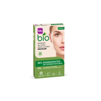 TAKY BIO NATURAL 0% bandas de cera kasvojen depilaattorit 20 u