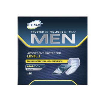 TENA LADY TENA MEN LEVEL 2 Protektor 100 % saugfähig 10 Stück