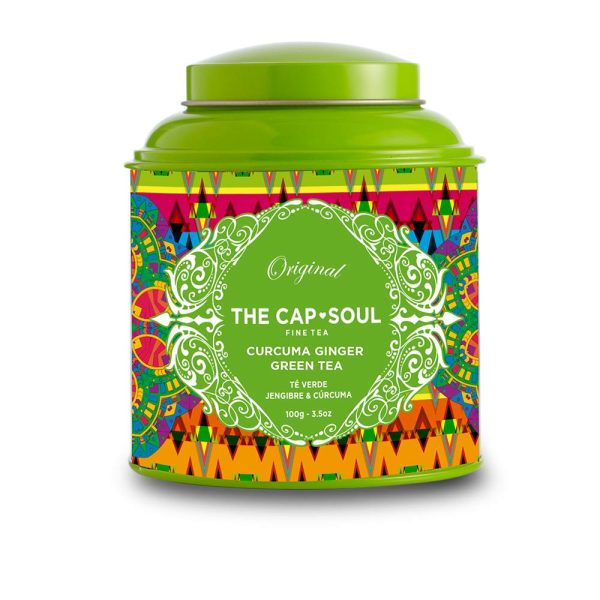 THE CAPSOUL TEA GRANEL verde, ginger & turmeric 100 gr