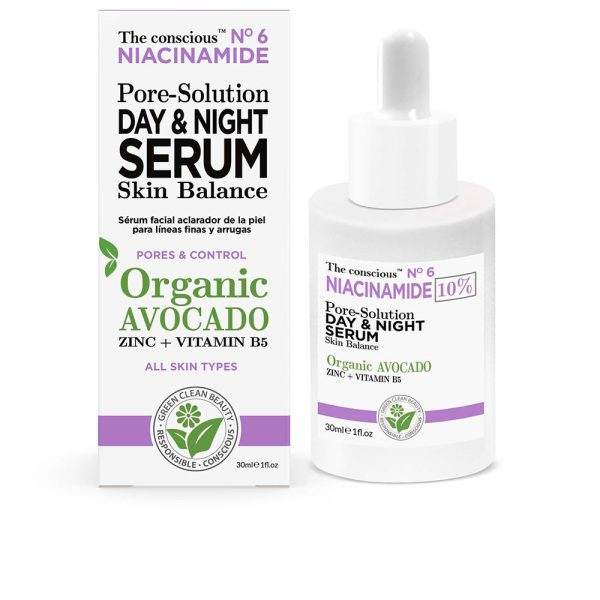 THE CONSCIOUS NIACINAMIDE pore-solution day & night serum organic avocado 30 ml