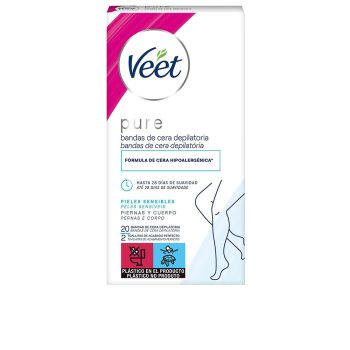 VEET BANDAS DE CERA PURE vartalon herkälle iholle 20 u