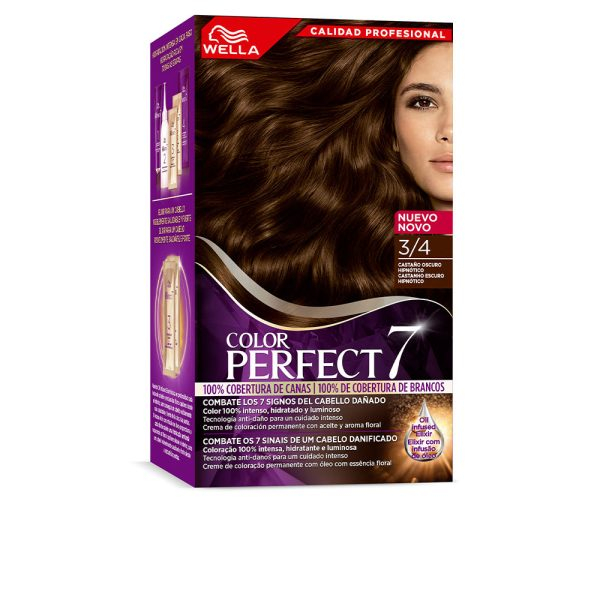 WELLA COLOR PERFECT 7 WELLA COLOR PERFECT 7 100% cobertura de canas #3/4-dark brown hipntico 4 u