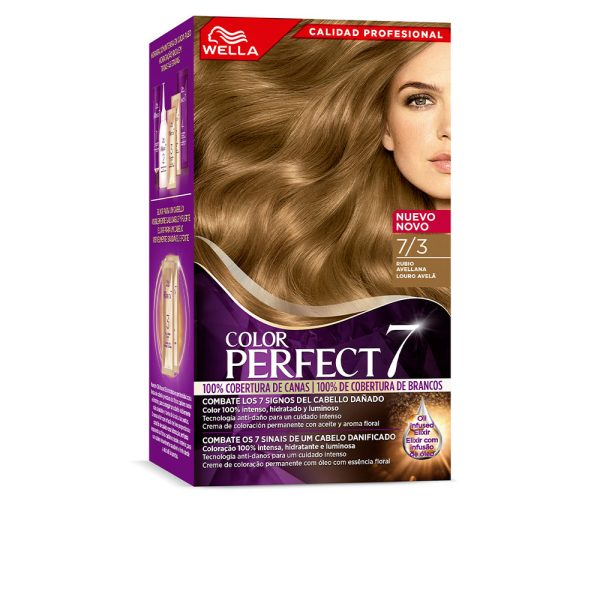 WELLA COLOR PERFECT 7 WELLA COLOR PERFECT 7 100% cobertura de canas #7/3-blonde avellana