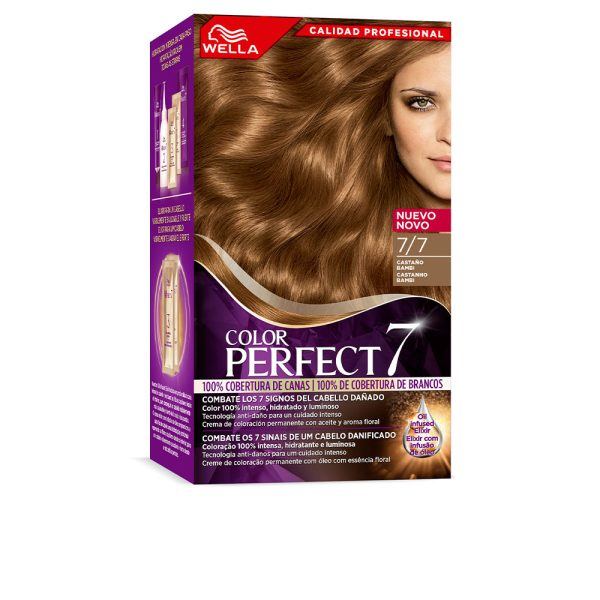 WELLA COLOR PERFECT 7 WELLA COLOR PERFECT 7 100% cobertura de canas #7/7-castao bambi