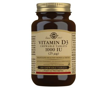 SOLGAR VITAMINAS D3 1000 TV 25 g tabletės kramtomos 100 vnt.