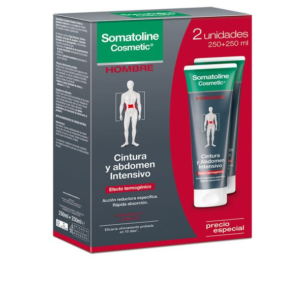 SOMATOLINE COSMETIC HOMBRE CINTURA & ABDOMEN REDUCTOR INTENSIVO set 2 x 250 ml