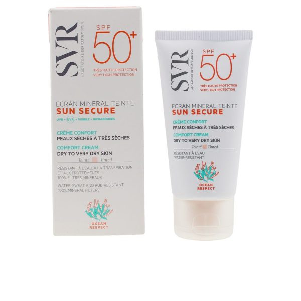 SVR LABORATOIRE DERMATOLOGIQUE SUN SECURE ecran mineral teinte peaux s?ches SPF50+ 60 gr