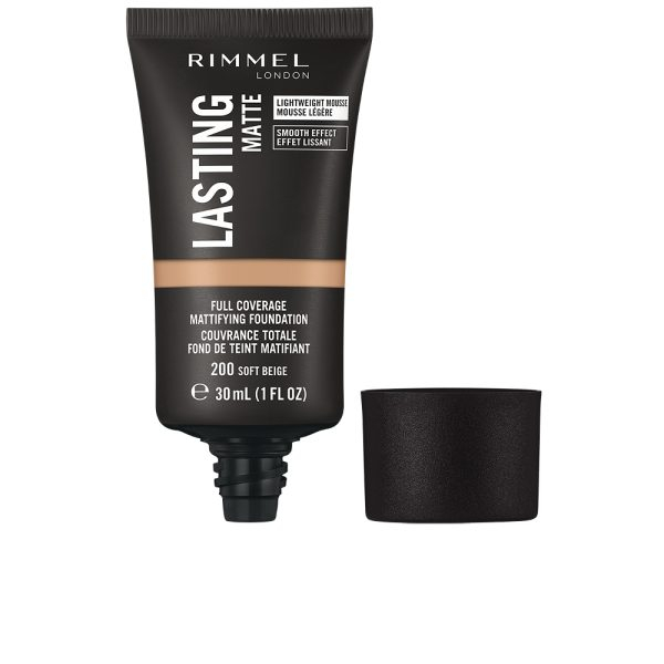 RIMMEL LONDON LASTING MATTE foundation #200-soft beige 30 ml