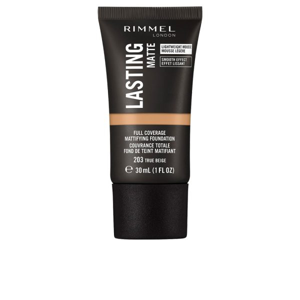 RIMMEL LONDON LASTING MATTE foundation #203-true beige 30 ml