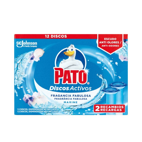 PATO PATO WC DISCOS ACTIVOS x 2 recambios #frescor marino 2 u