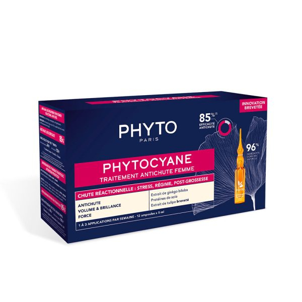 PHYTO PHYTOCYANE anti-fall treatment reaction mujer 12 x 5 ml