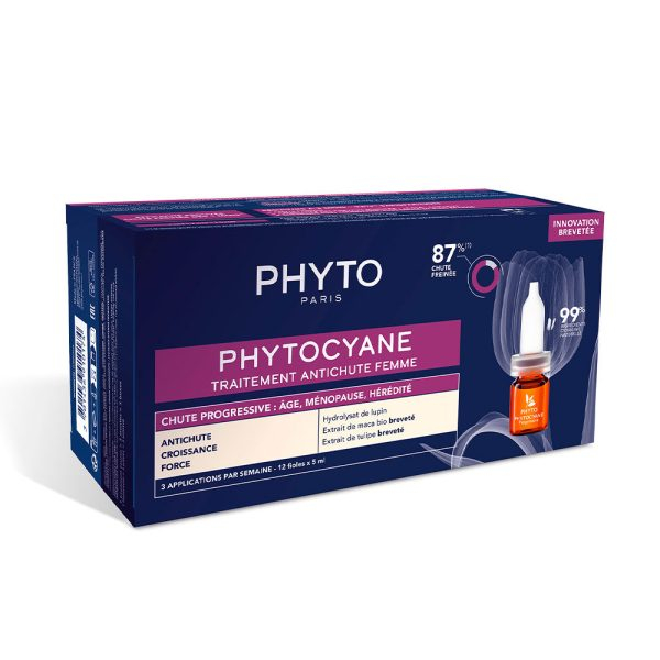 PHYTO PHYTOCYANE anti-fall treatment progresiva mujer 12 x 5 ml