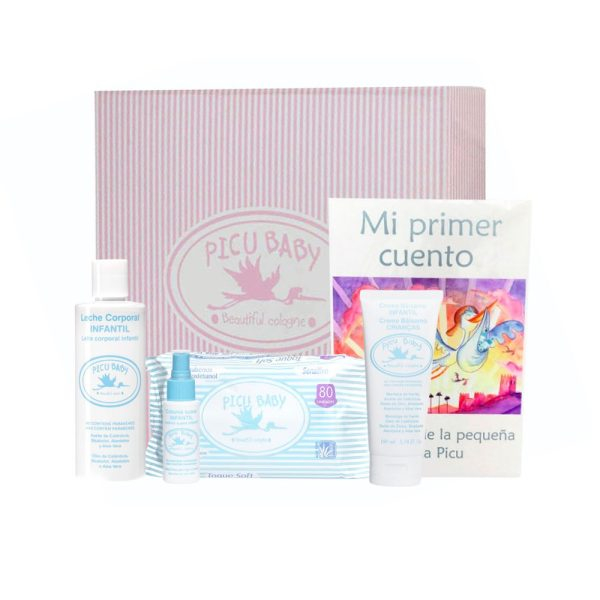 PICU BABY INFANTIL CAJA RAYAS ROSA NUEVO set 5 pz