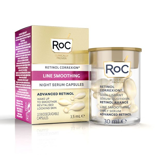 ROC LINE Sérum de nuit LISSANT capsules 10 u