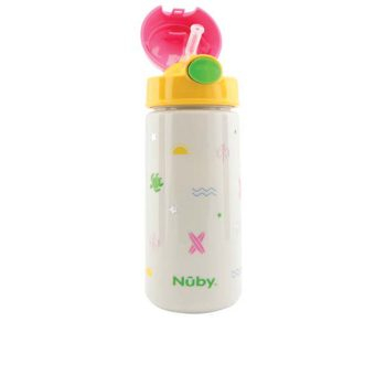 NÛBY ЧАША с копче и мека сламка #surf pink 540 ml 1 u