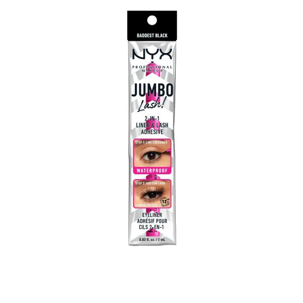 NYX PROFESSIONAL MAKE UP JUMBO 2IN1 eyeliner and false eyelash adhesive #black