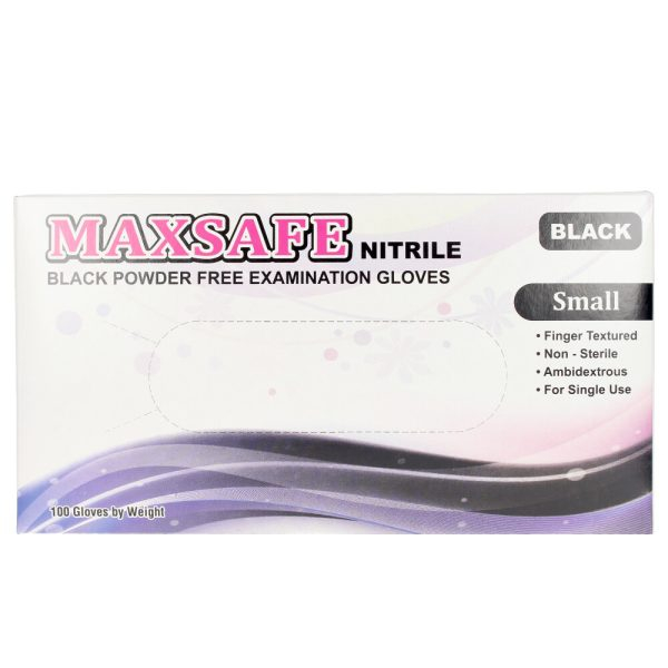 MAXSAFE MAXSAFE nitryl gloves size S #black 100 pz