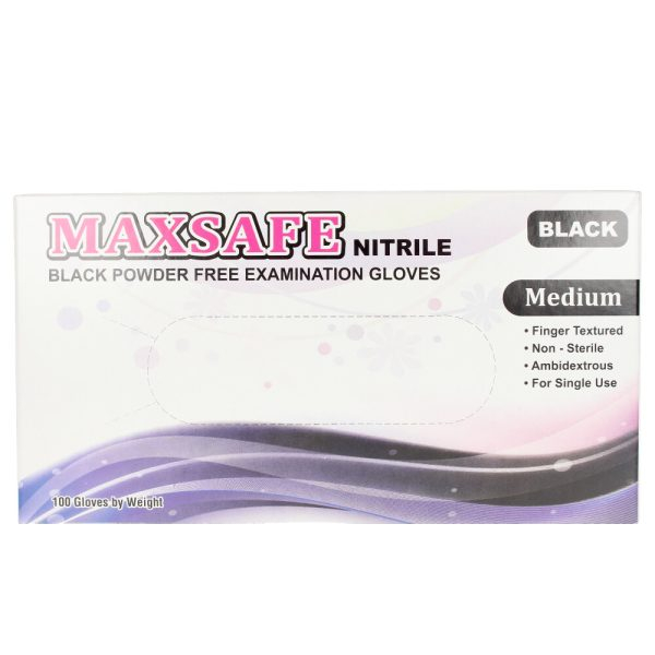 MAXSAFE MAXSAFE nitryl gloves size M #black 100 pz