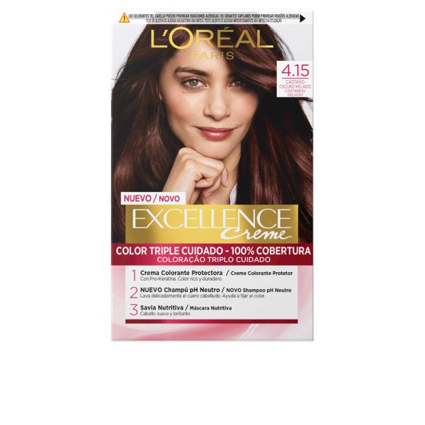 L'ORÉAL PARIS EXCELLENCE cream dye #4.15-dark brown helado