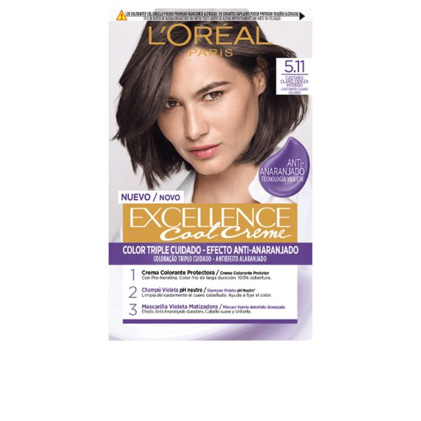 L'ORÉAL PARIS EXCELLENCE COOL Creme Hair Color #5.11-Intense Ash Light Brown