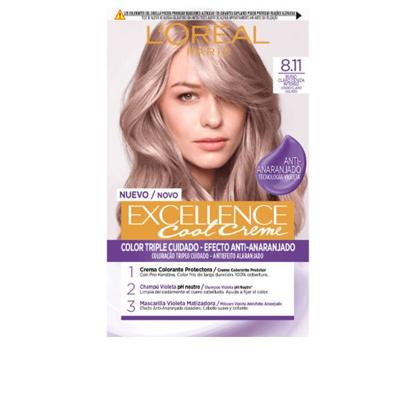 L'ORÉAL PARIS EXCELLENCE cream dye #8,11-blonde clear ceniza 192 ml