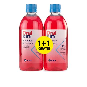 KIN ORALKIN ENJUAGUE BUCAL ANTI-PLACA set 2 pz