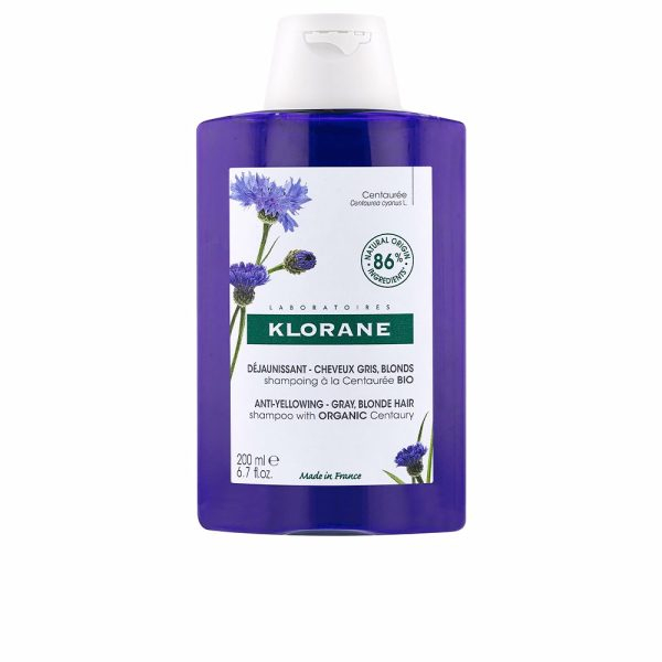 KLORANE A LA CENTAUREA BIO anti-yellowing shampoo for gray and blonde hair 200 ml