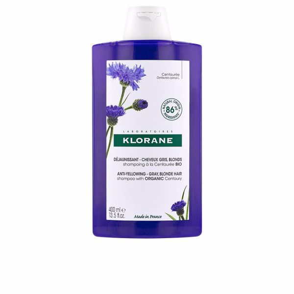 KLORANE A LA CENTAUREA BIO champú antiamarilleo cabello grey and blonde 400 ml