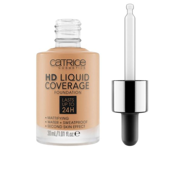 CATRICE HD LIQUID COVERAGE FOUNDATION lasts up to 24h #046-camel beige 30 ml