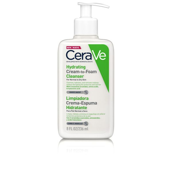 CERAVE HYDRATING CREAM-TO-FOAM cleanser for normal to dry skin 236 ml