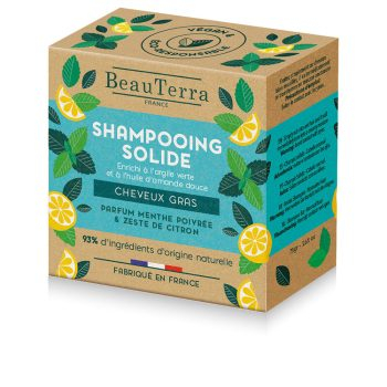 BEAUTERRA Shampoo SOLIDE menta e scorza di limone 75 gr
