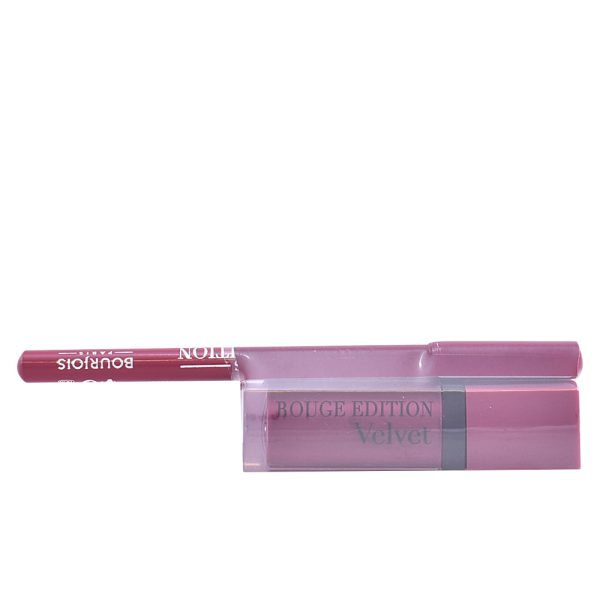 BOURJOIS ROUGE EDITION VELVET lipstick #14+contour lipliner #5