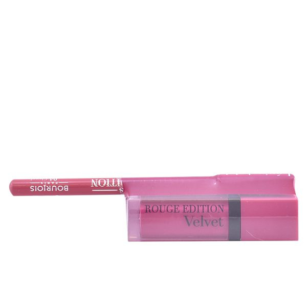 BOURJOIS ROUGE EDITION VELVET lipstick #06+contour lipliner #4