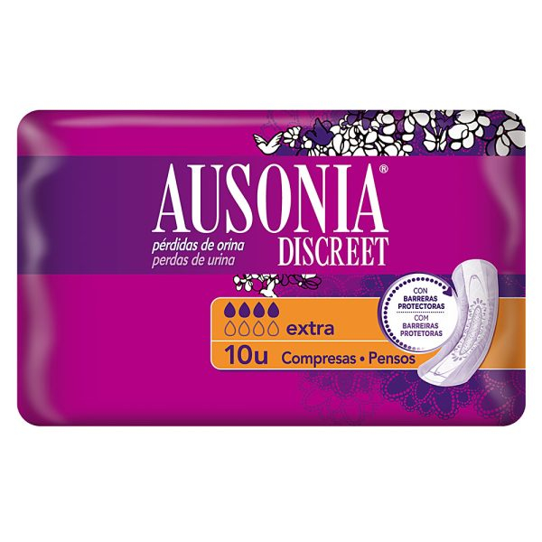 AUSONIA DISCREET compresas incontinencia extra 10 u