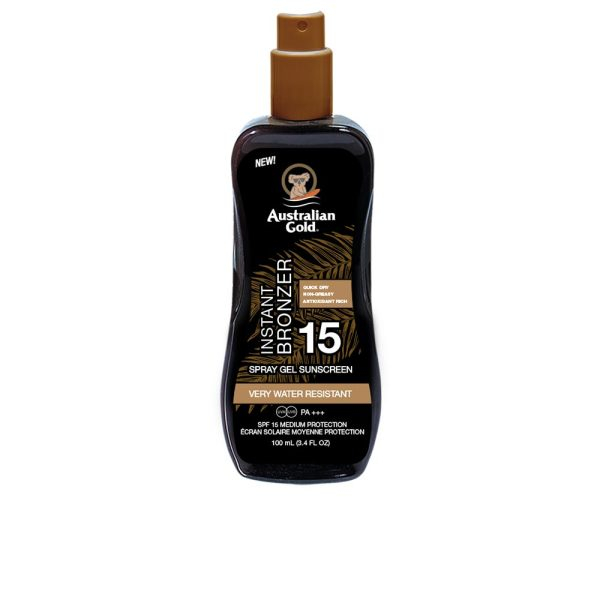 AUSTRALIAN GOLD SUNSCREEN SPF15 spray gel with instant bronzer 100 ml