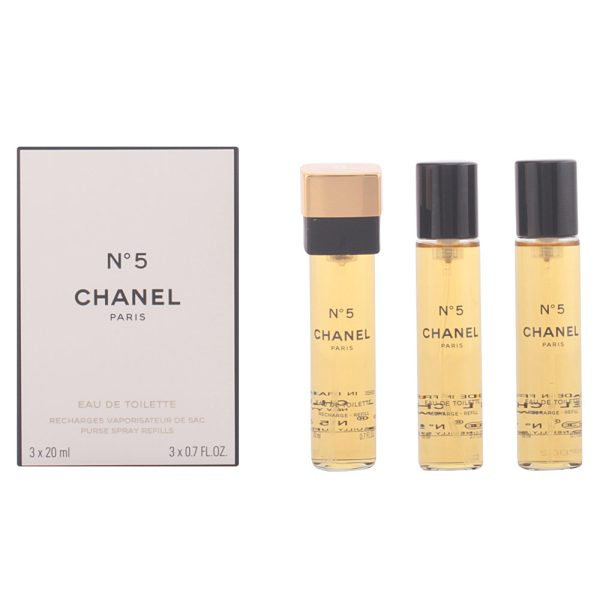 CHANEL N 5 eau de toilette purse spray refills 3 x 20 ml