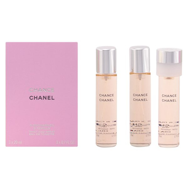 CHANEL CHANCE eau de toilette spray twist & spray 3 refills 3 x 20 ml