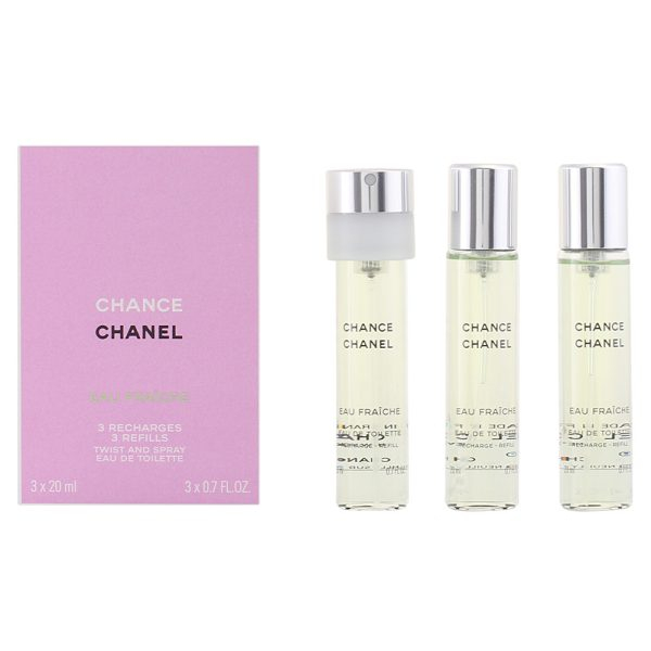 CHANEL CHANCE EAU FRAICHE eau de toilette twist & spray 3 refills 3 x 20 ml