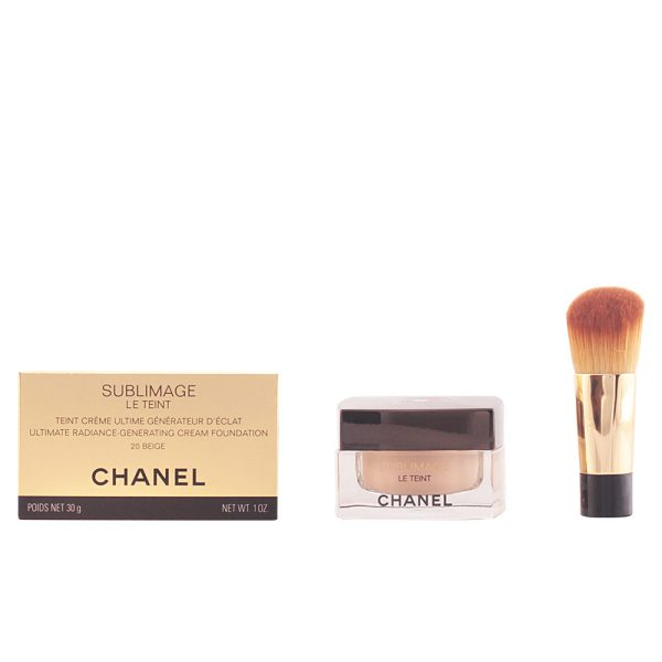 CHANEL SUBLIMAGE LE TEINT teint creme #B20 pot en verre et pinceau