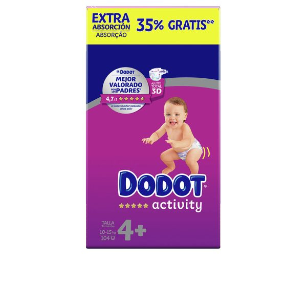 DODOT DODOT ACTIVITY EXTRA talla 4+ pa?ales 10-15 kg 104 u