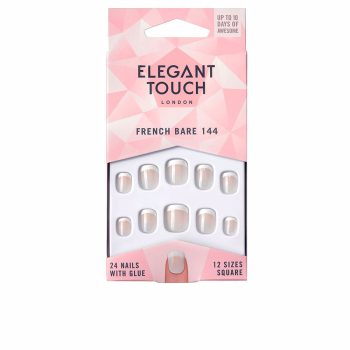 ELEGANT TOUCH FRANZÖSISCHE nackte Nägel mit Kleber quadratisch #144-XS 24 u